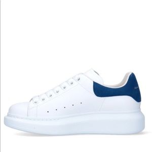 Mens white and blue Alexander McQueen shoes worn twice